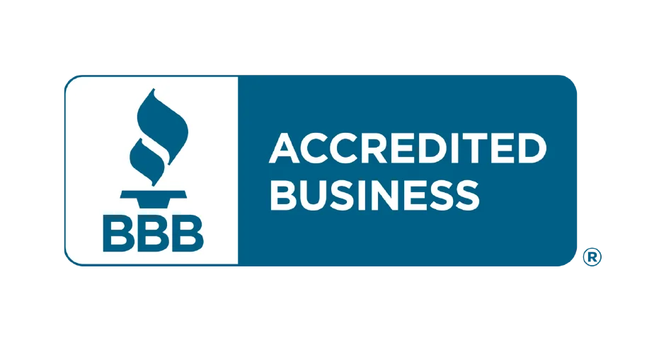 Better Business Bureau accreditation seal for Rooftop Power, demonstrating trusted solar services.