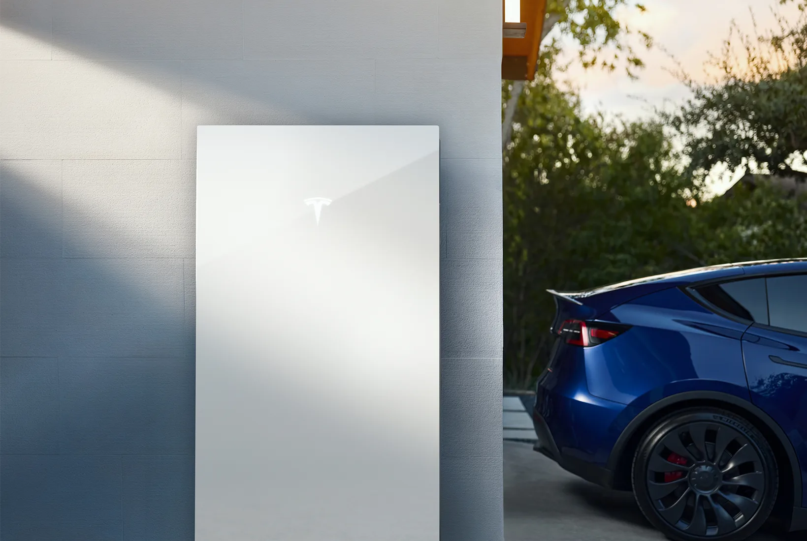 Tesla battery storage system and electric vehicle charging solution for homes.