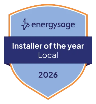 EnergySage Installer of the Year 2026 local badge for Rooftop Power.