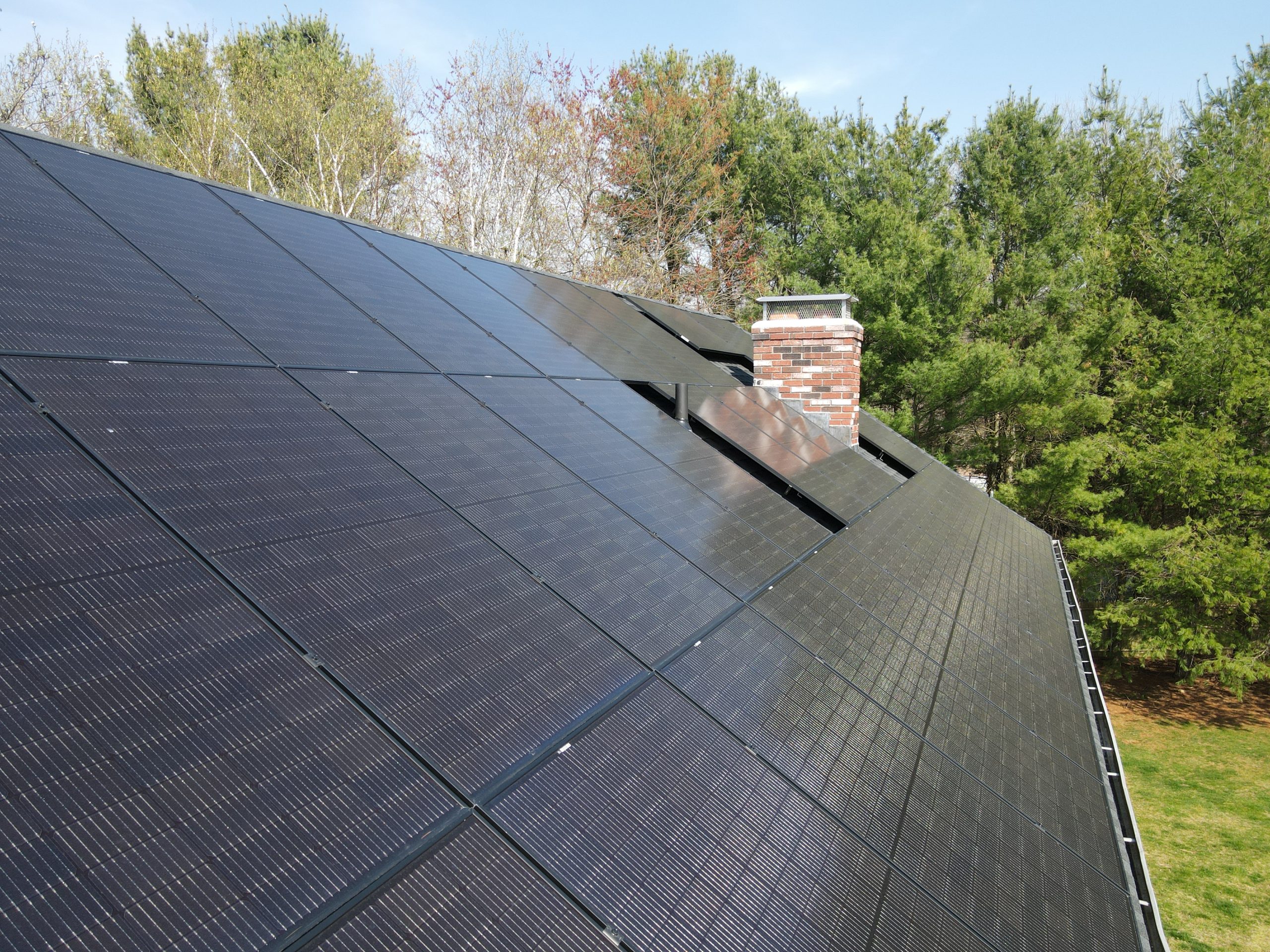 Aerial view, Rooftop Power install