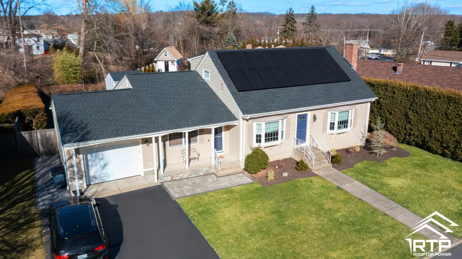 Rooftop Power solar panel installation on a Westerly, Rhode Island home with coastal exposure.