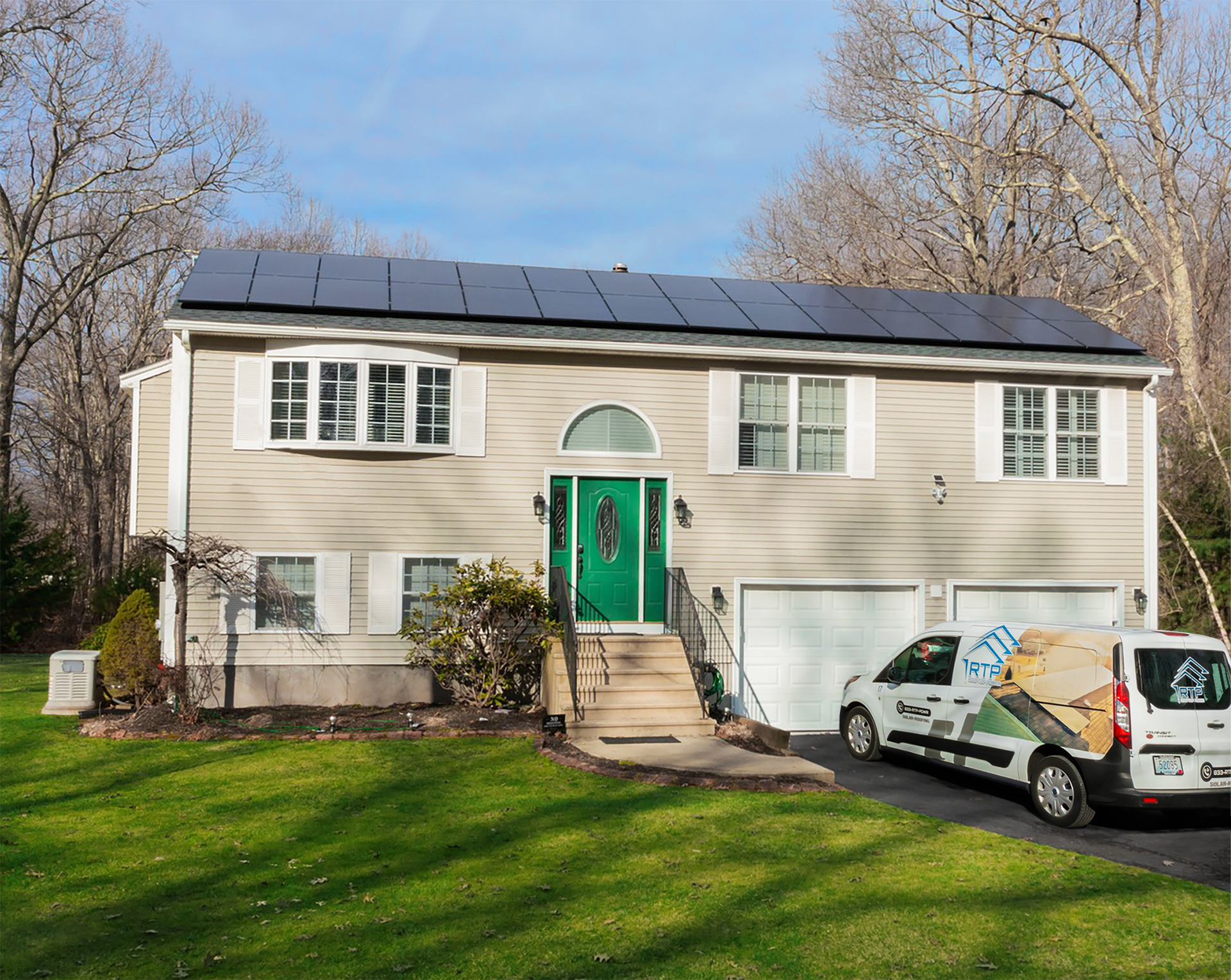 All-black rooftop array
