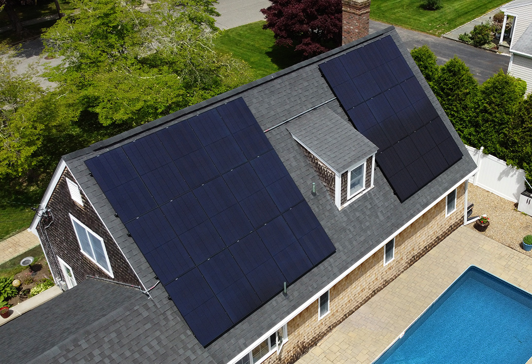 All-black rooftop array