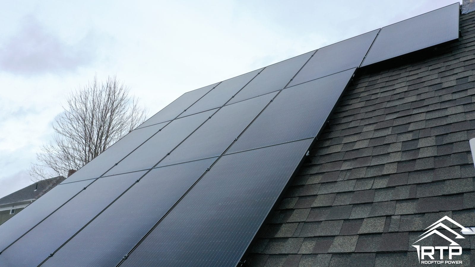 Rooftop Power solar panel installation on a Providence, Rhode Island home.