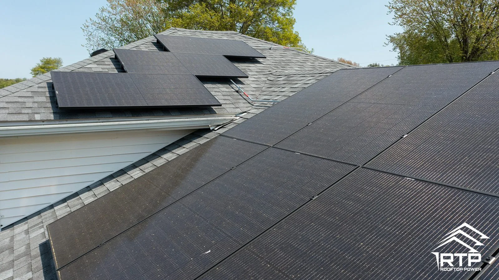 Rooftop Power solar panel installation on Warwick, Rhode Island home roof.